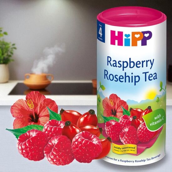3815 Чай детский HIPP с малиной и шиповником, с 4 месяцев, 200 г