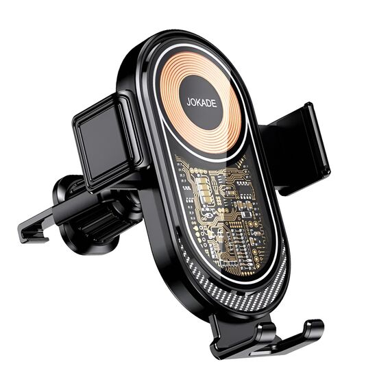 Автодержатель Jokade Wireless Automatic Air Outlet Spiral Hook 15W JH020, Black, изображение 2