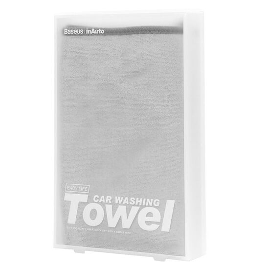 Laveta Baseus Easy Life Car Washing Towel (40х40 cm Two pack), Grey, 3 image