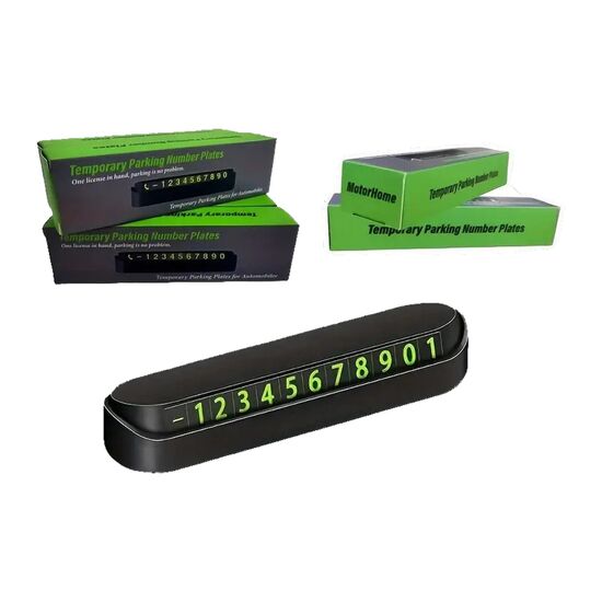 Număr temporar de parcare, Black, 3 image
