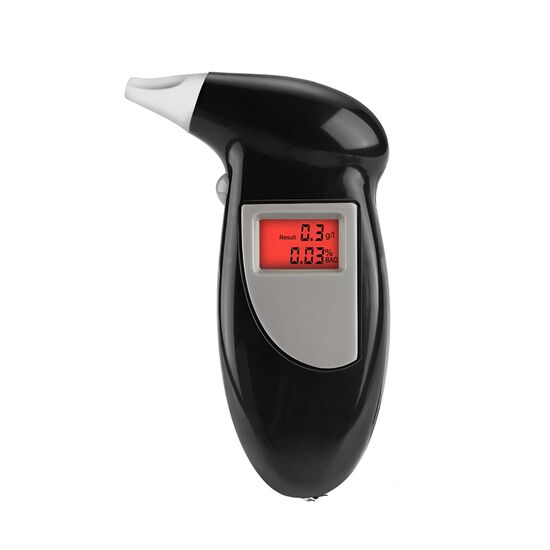Alcotester Portable Digital Alcohol Tester LCD Digital Display, Black