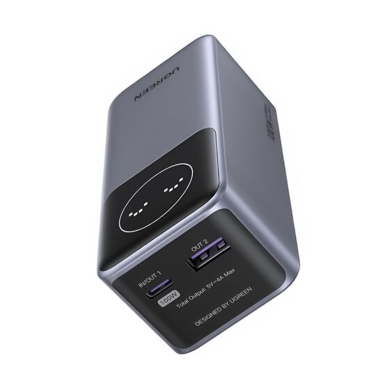 Power Bank UGREEN Nexode, Flight Approved, 12000mAh ,100W, Grey, 3 image