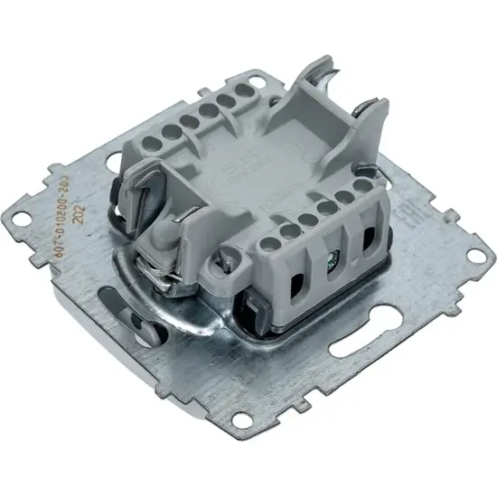 Intrerupator EL-BI JAZZ simplu st (alb) 607-010200-200, 3 image