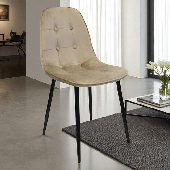 Стул DECOPRIM PLUS M-01-3 (Hlr-9), Бархат, Cappuccino+Black Legs, изображение 2