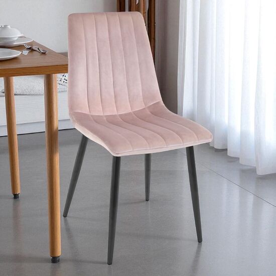 Scaun DECOPRIM PLUS Dc-90 (N25), Catifea Pudra+Black Legs