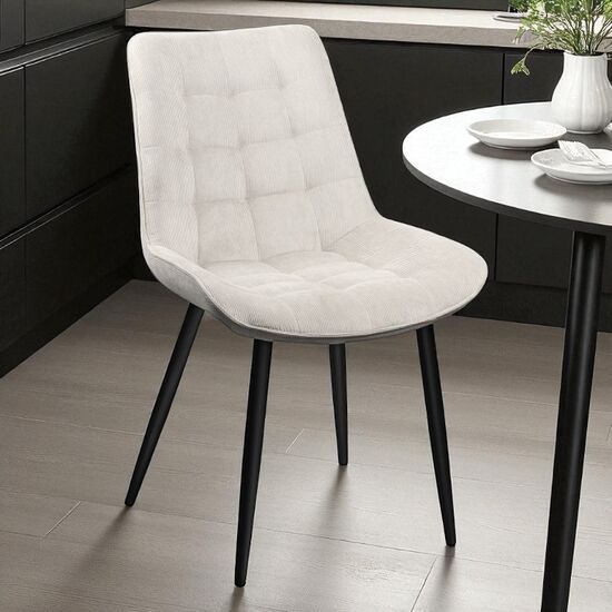 Стул DECOPRIM PLUS Hans BGF166-2, Velvet BEIGE+Black Legs