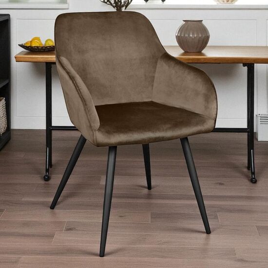 Стул DECOPRIM PLUS Airis HLR49, Бархат Brown+Black Legs