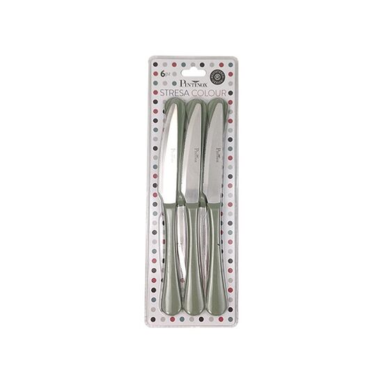 Set cutite de masa Pinti Stresa, maner verde, in blister, inox, 6 buc, 2 image