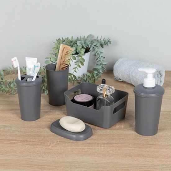 Dozator pentru sapun Econova Scandi, sur, 0.4 l, 18 cm, 2 image