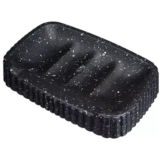 Мыльница Econova Velvet 14Х9Х2.5 см, черный гранит