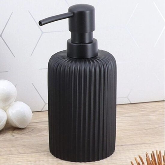 Dozator pentru sapun Tendance "Vertical Stripes" 230 ml, negru, polirezin