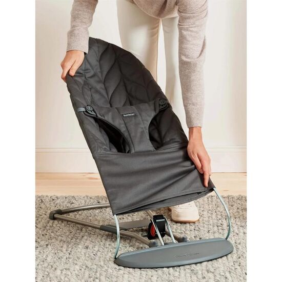 Scaun-balansoar BABYBJORN Bliss Petal quilt, Anthracite, 3 image