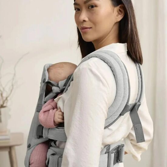 Marsupiu BABYBJORN Harmony, Light Gray, Melange, 4 image