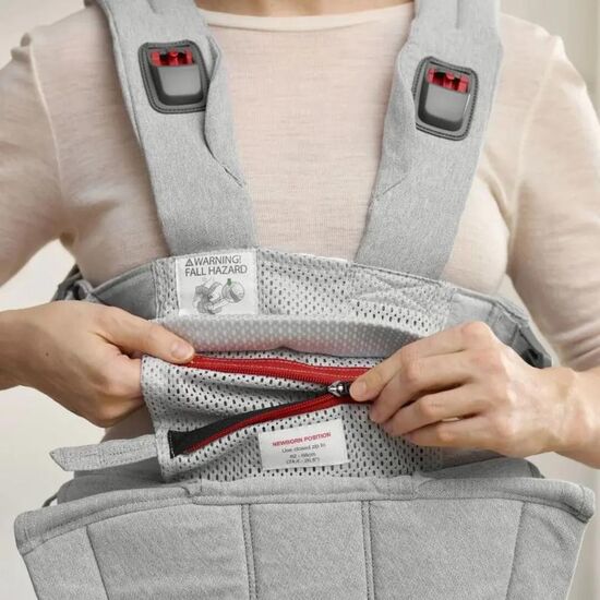 Marsupiu BABYBJORN Harmony, Light Gray, Melange, 5 image