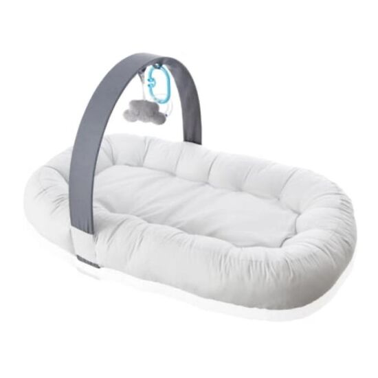 Babynest BABYJEM My First Bed, Cu jucarii, Gri, 2 image