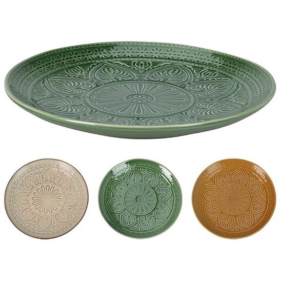Farfurie de desert Embossed Leaves, ceramica, 20 cm, 2 image