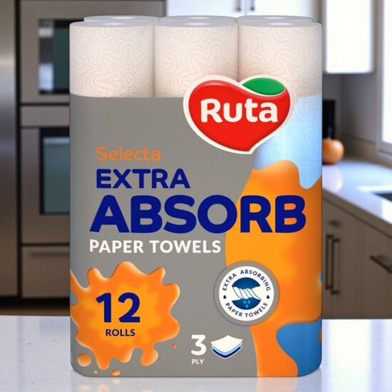 Prosoape de hartie RUTA Selecta, 3 straturi, 12 role
