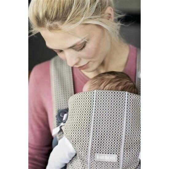 Marsupiu BABYBJORN Mini Greige, Mesh, 3 image