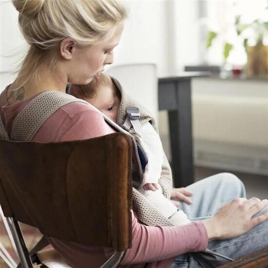 Marsupiu BABYBJORN Mini Greige, Mesh, 5 image