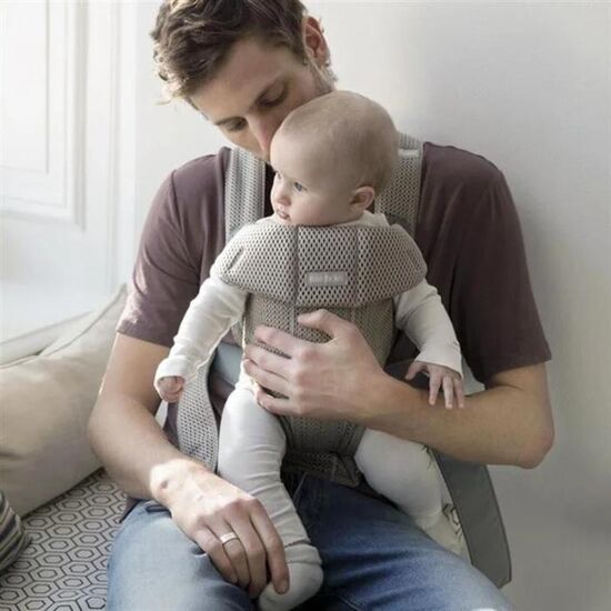Marsupiu BABYBJORN Mini Greige, Mesh, 6 image