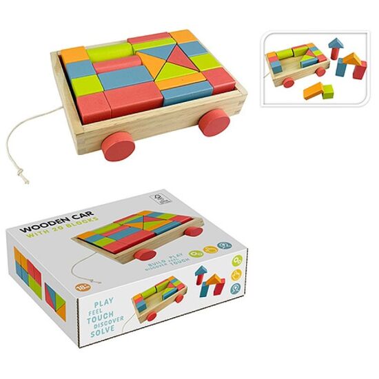 Constructor Carucior din lemn, 20X17X5 cm