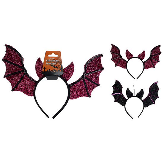 Bentita de cap Halloween Aripi de vampir, 29x23 cm
