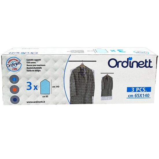 Huse de haine ORDINETT, transparente, 3 buc, 65х140 cm