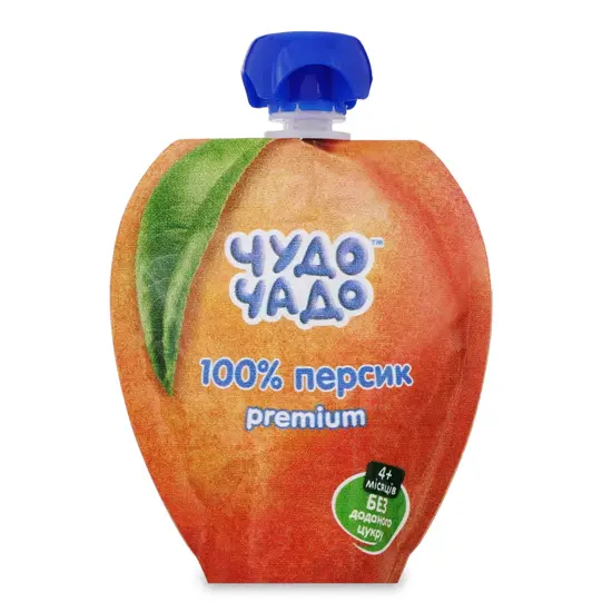 Piure pentru copii ЧУДО-ЧАДО, Din piersici, Fără zahăr, 90g