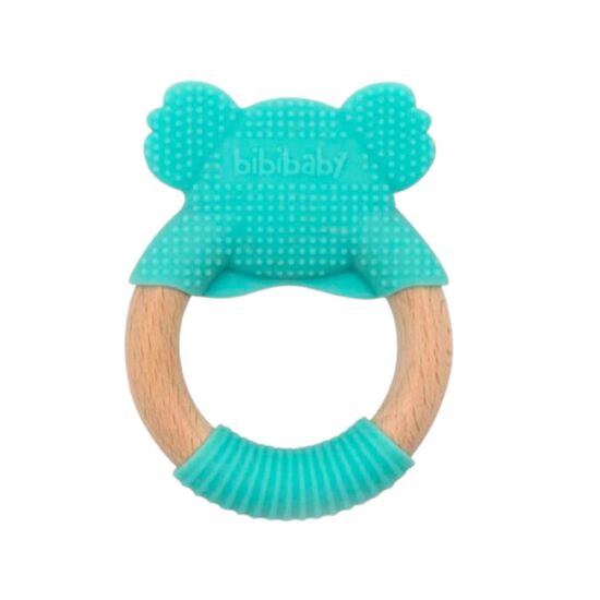 Jucarie-inel dentitie Bibipals Teething Ring Koala, Mint and Charcoal, 2 image