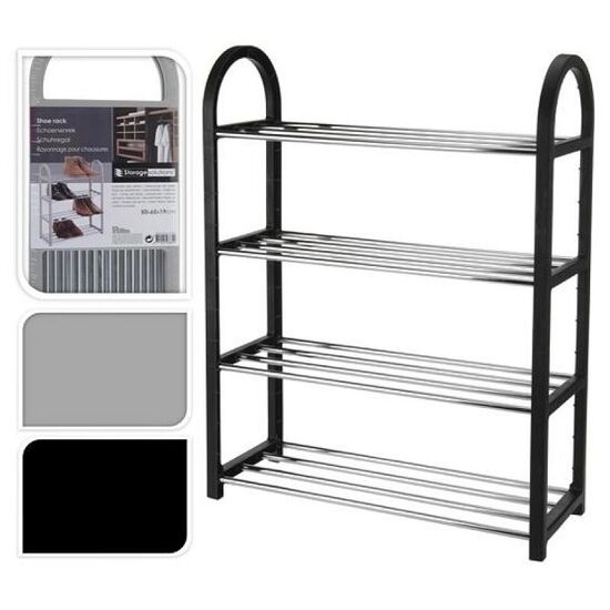 Etajera pentru incaltamine STORAGE SOLUTIONS, 4 rafturi, metal/plastic, 50х65х19 cm, 2 image