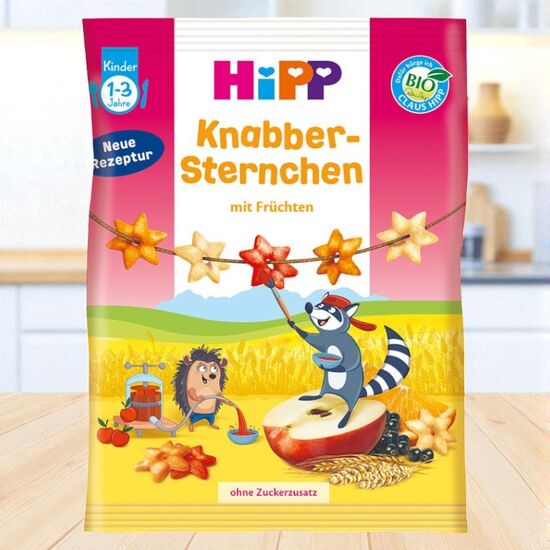Хрустящие звездочки с фруктами HiPP, 1-3 лет, 30 г