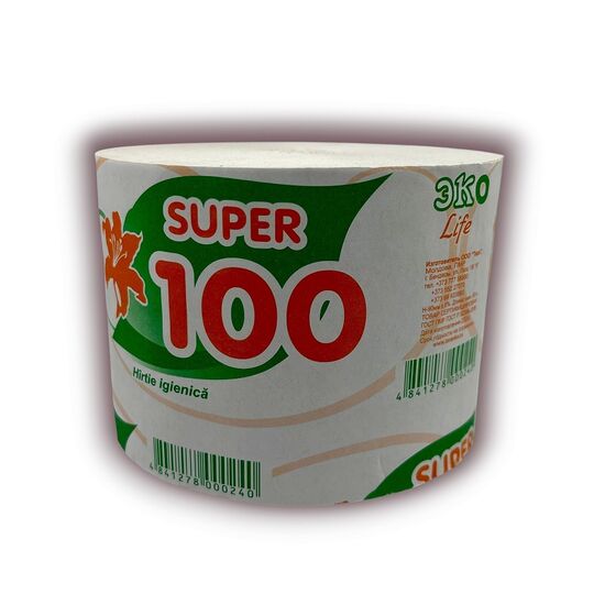 Туалетная бумага Эко Life Super 100 White