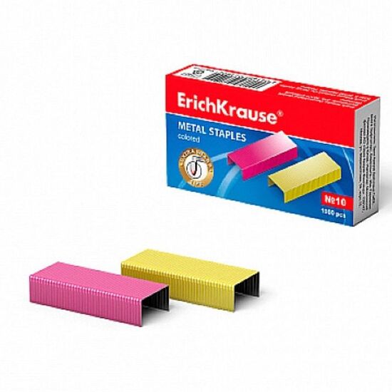 Capse pentru capsator ERICHKRAUSE N10, colorate, 1000 buc