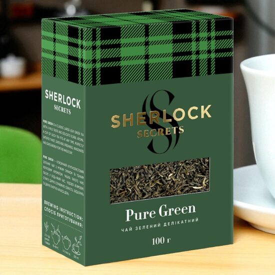 Ceai SHERLOCK SECRETS Pure Green, 100 g