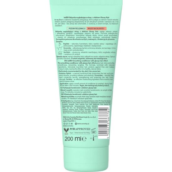 Balsam de păr BEBIO In My Era netezitor cu efect de strălucire, 200 ml, 2 image
