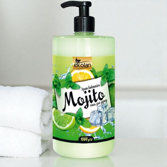 Crem-gel pentru dus EKOLAN Mojito, 1000 g