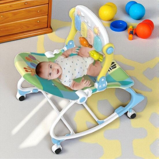 Scaunel YAYA DUCK BABYLOVE Girafa, Albastru