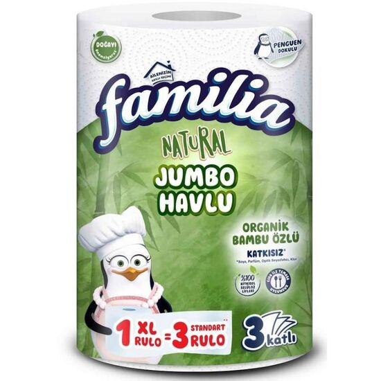 Кухонное полотенце FAMILIA NATUR Jumbo, 1рул, 1=3/15