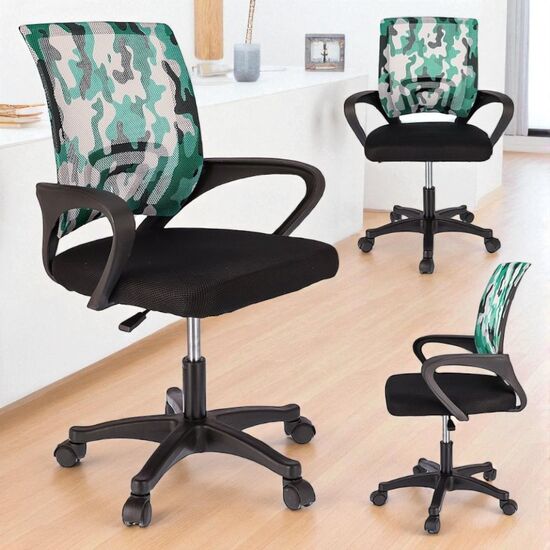 Scaun de birou JUMI SMART, 91x64x54 cm, Negru/Verde