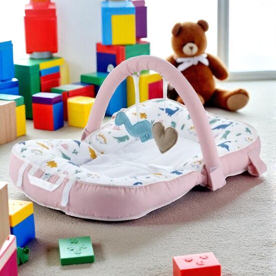 Бебинест BABYJEM Sit and Play, Розовый
