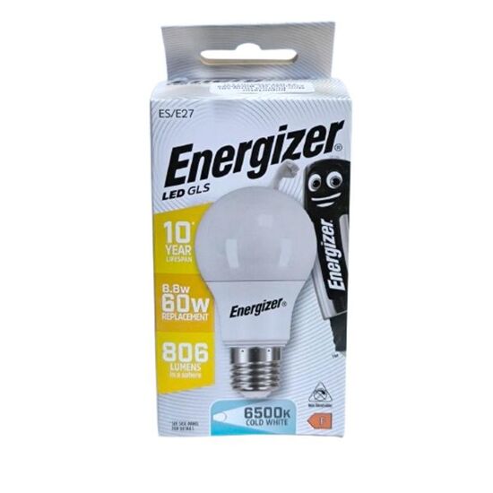 Bec glob ENERGIZER, LED, E27, 8,8 W (echiv. 60 W) 806 lumeni, lumină alb rece (6500 K)