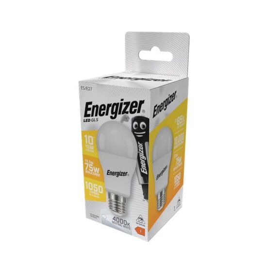 Лампа-глобус ENERGIZER, LED, E27, 11.1Вт (экв. 75Вт), 1050лм, Белый нейтральный свет (4000К)