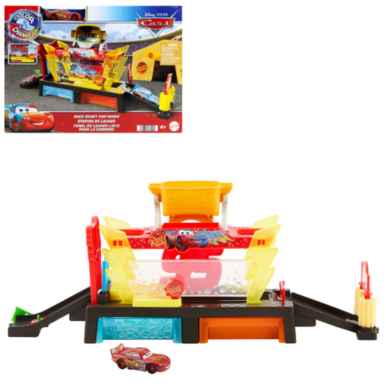 Set de joaca Hot Wheels, Spalatorie auto, cu Fulger McQueen