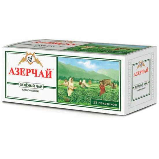 Ceai verde AZERCAY Clasic, cu frunze, 25 plicuri