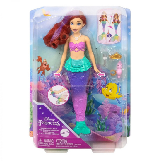 Papusa Barbie, Disney Princess Ariel, cu acsesorii, 3 image