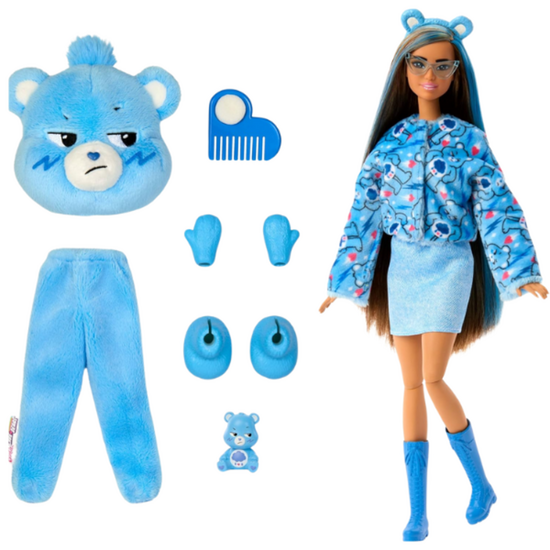 Кукла Barbie, Cutie Reveal, в плюшевом костюме мишки, изображение 3