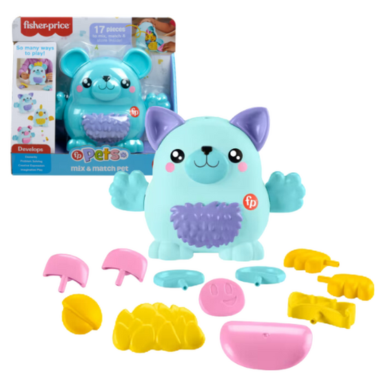 Развивающая игрушка FISHER PRICE, "Собери своего питомца" , 18 элементов