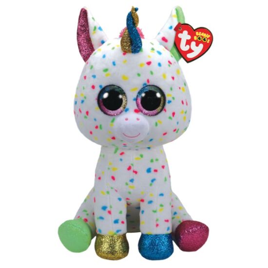Мягкая игрушка TY Разноцветный единорог Harmonie Beanie Boos, 42 см
