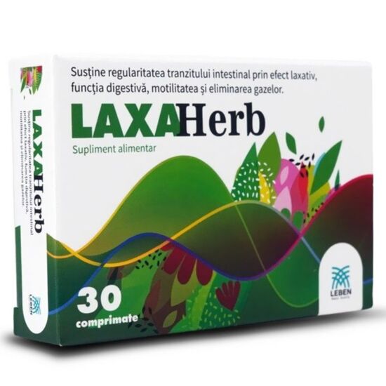 Complex LEBEN Laxaherb SBA, 30 comprimate, 2 image