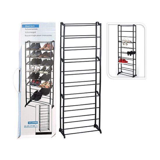 Etajera pentru incaltamine Storage, 10 rafturi, 50х24х130 cm, metal